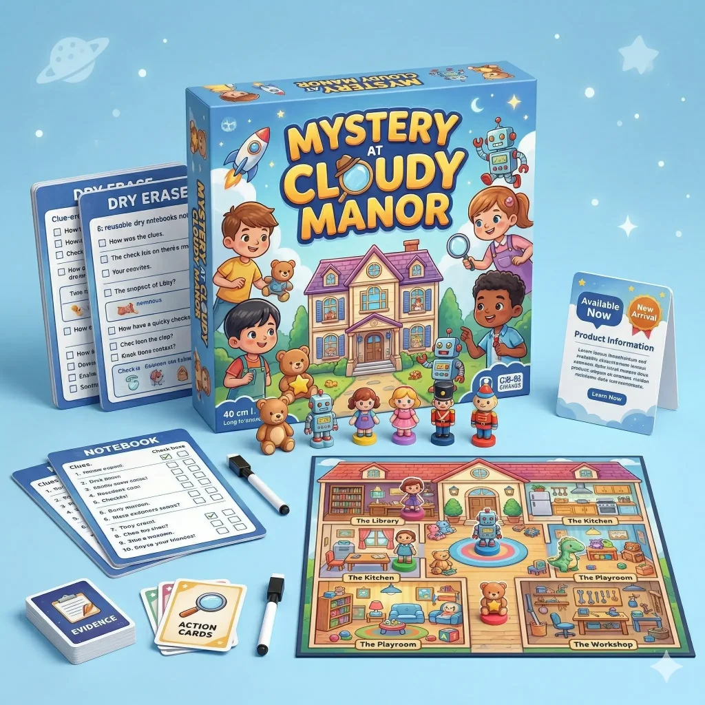 mystery at cloudy manor board game